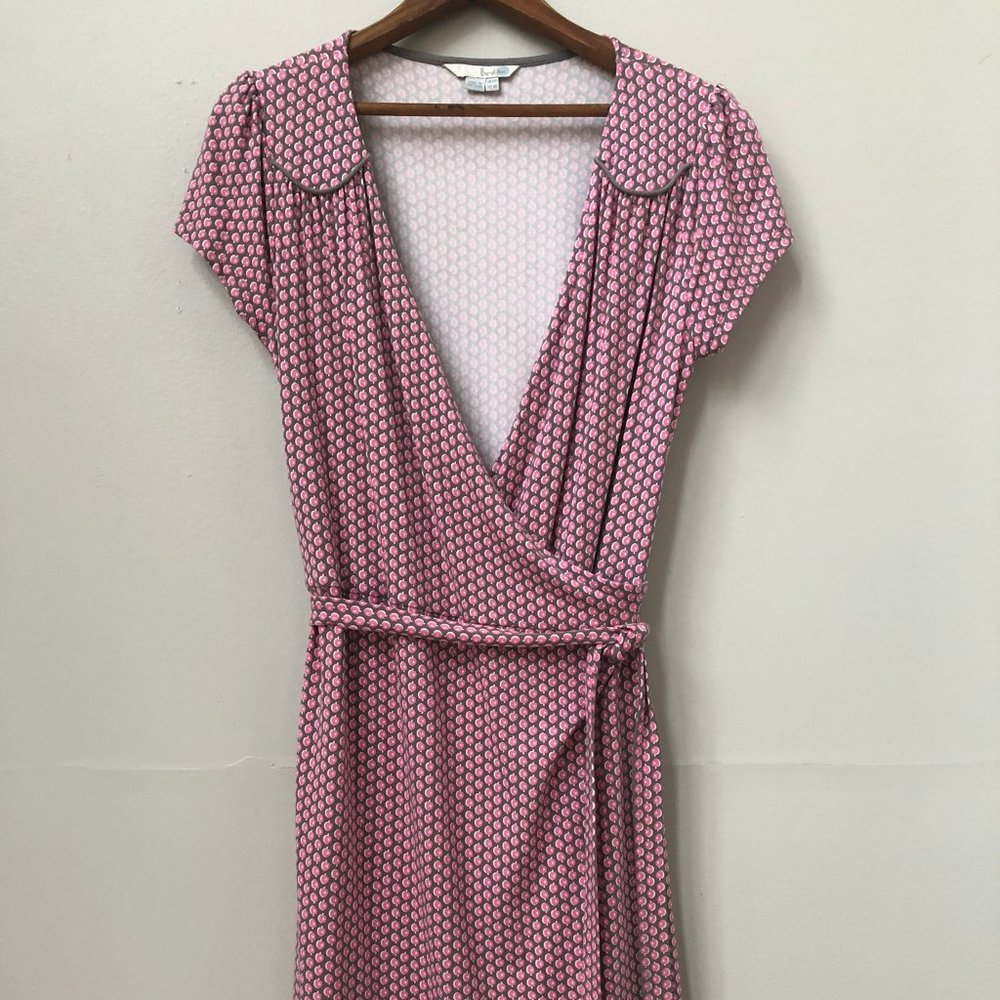 adorable BODEN true wrap dress, Driftwood